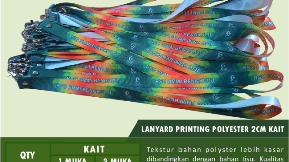 Harga Tali ID Card Printing, Sablon dan Polos Murah