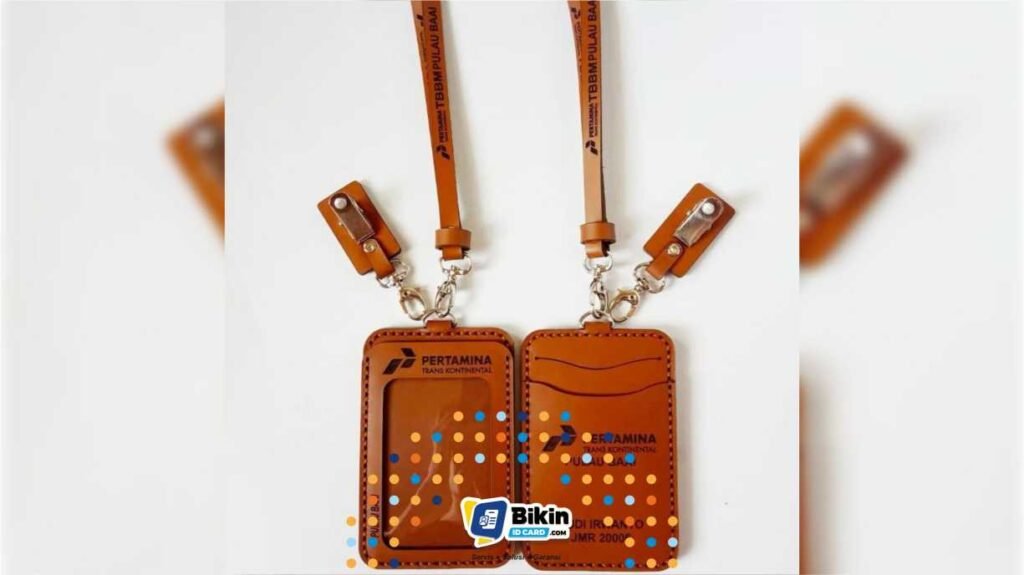 contoh lanyard leather pertamina