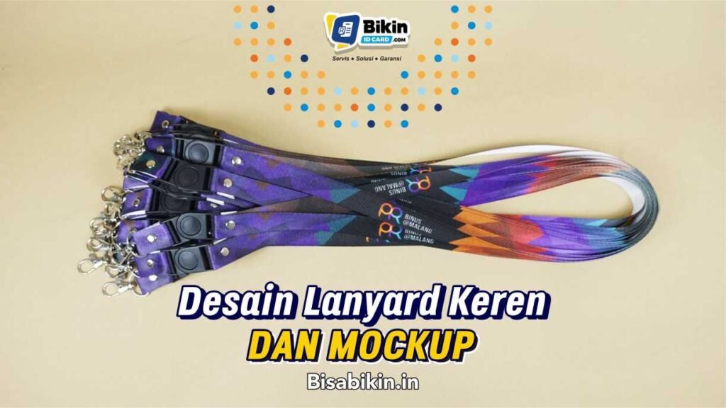 desain lanyard keren dan mockup binus