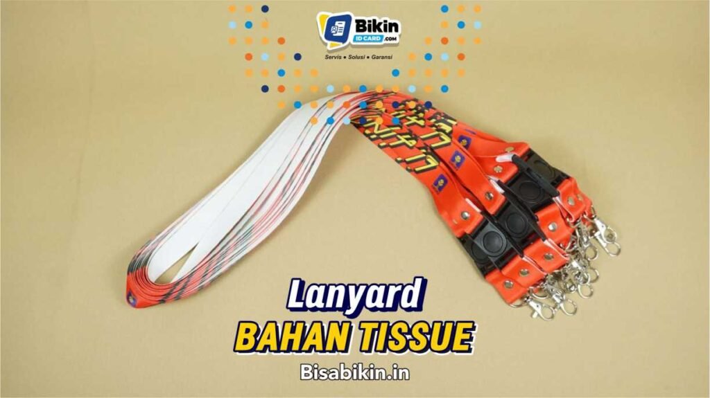 lanyard bahan tissue uin oren