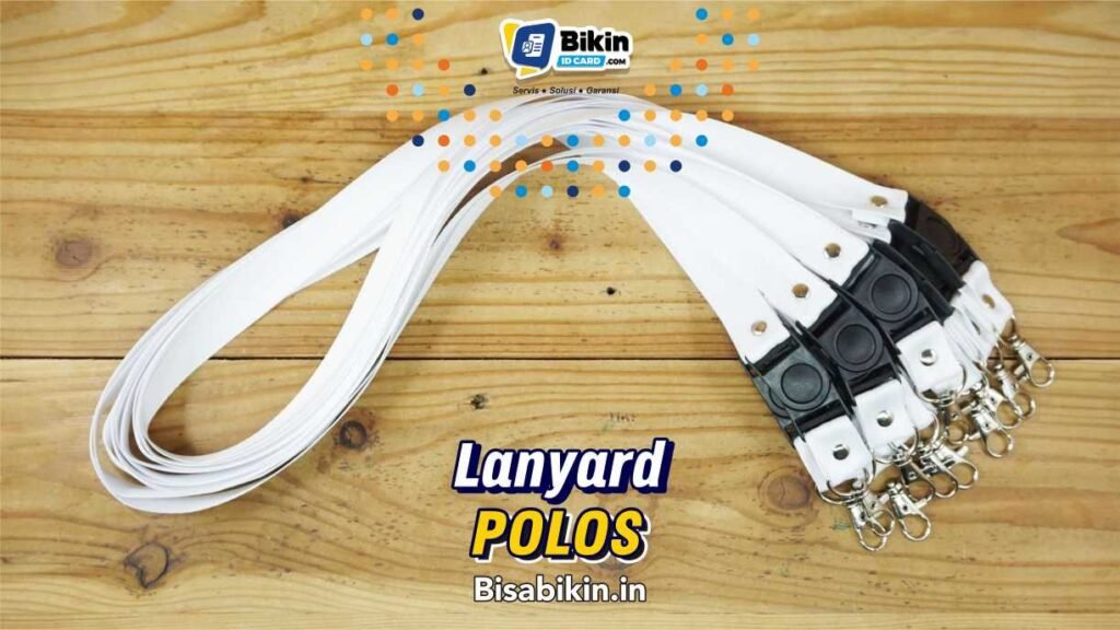 lanyard polos putih