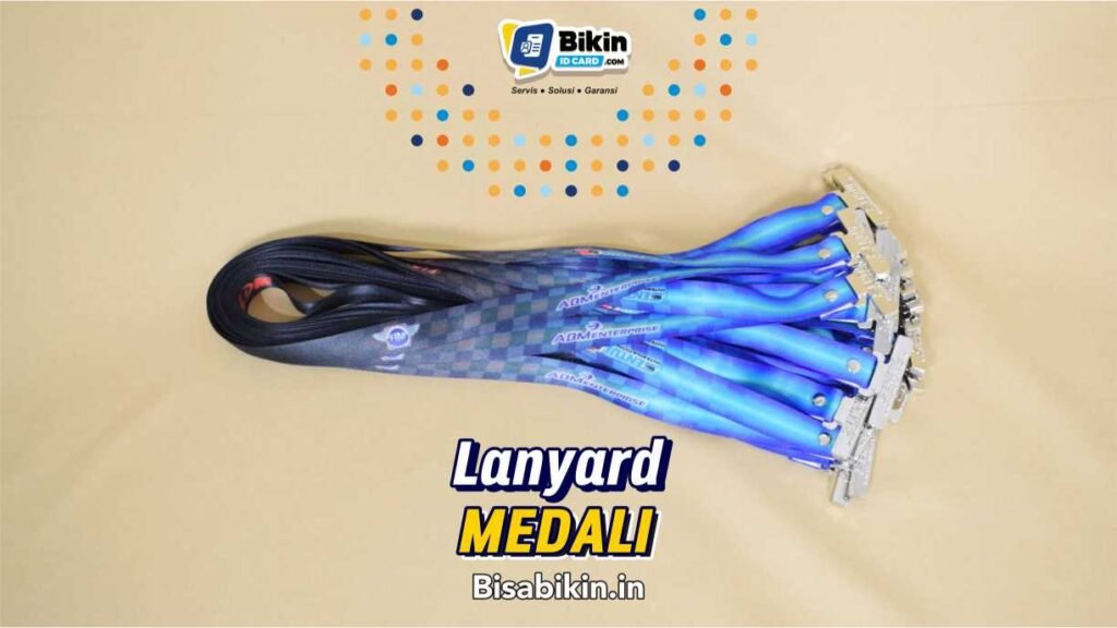 lanyard medali biru